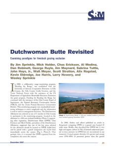 Dutchwoman Butte Revisited