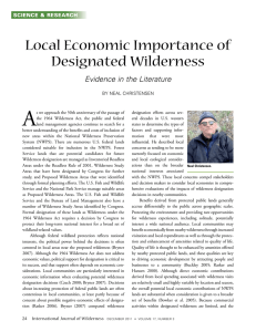 A Local Economic Importance of Designated Wilderness Evidence in the Literature