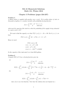 Feb 21 Homework Solutions Math 151, Winter 2012