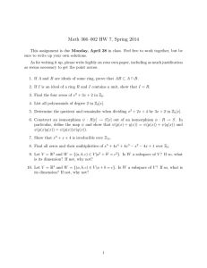 Math 366–002 HW 7, Spring 2014
