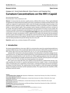 Curvature Concentrations on the HIV-1 Capsid Research Article Open Access