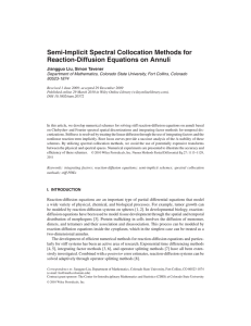 Semi-Implicit Spectral Collocation Methods for Reaction-Diffusion Equations on Annuli