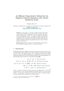 An Eﬃcient Characteristic Method for the Magnetic Induction Equation with Various