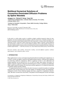 Multilevel Numerical Solutions of Convection-Dominated Diffusion Problems by Spline Wavelets