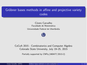 Gr¨obner bases methods in affine and projective variety codes