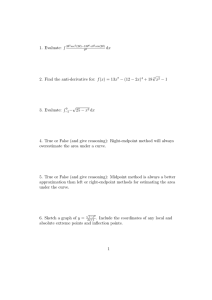 1. Evaluate: dx √ − (12 − 2x)