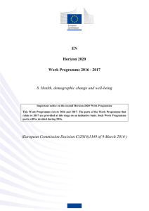 EN Horizon 2020 Work Programme 2016 - 2017