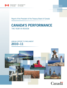 CANADA’S PERFORMANCE 2010–11 THE YEAR IN REVIEW