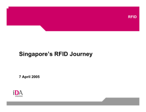 Singapore’s RFID Journey 7 April 2005 RFID