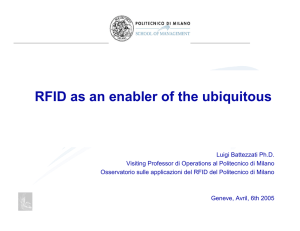 RFID as an enabler of the ubiquitous
