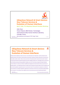 Ubiquitous Network &amp; Smart devices: New Telecom Services &amp;