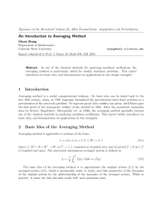 An Introduction to Averaging Method