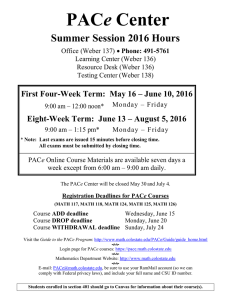 e Summer Session 2016 Hours