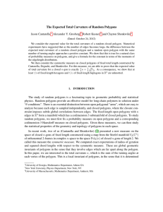 The Expected Total Curvature of Random Polygons Cantarella, g, usner,