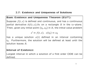 2.7: Existence and Uniqueness of Solutions