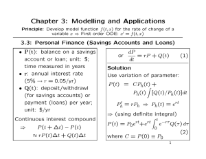Chapter 3: Modelling and Applications