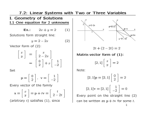 7.2: Linear Systems with Two or Three Variables