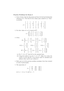 Practice Problems for Exam 2