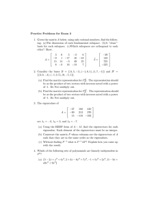 Practice Problems for Exam 2