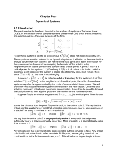 Chapter Four Dynamical Systems 4