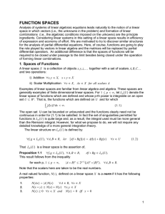 FUNCTION SPACES