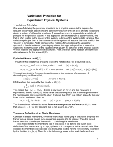 Variational Principles for Equilibrium Physical Systems