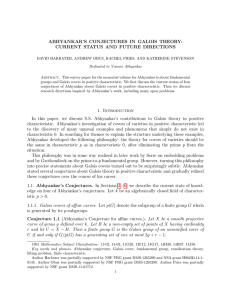 ABHYANKAR’S CONJECTURES IN GALOIS THEORY: CURRENT STATUS AND FUTURE DIRECTIONS