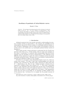 Jacobians of quotients of Artin-Schreier curves Rachel J. Pries