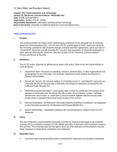 UC Davis Policy and Procedure Manual
