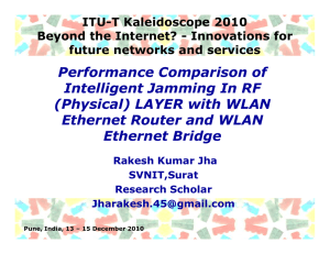 Performance Comparison of Intelligent Jamming In RF (Physical) LAYER with WLAN