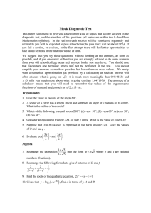 Mock Diagnostic Test