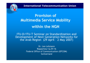 Provision of Multimedia Service Mobility within the NGN