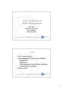 ITU-T Overview of NGN Management