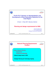 ITU - D/ ITU T Seminar on Standardization and