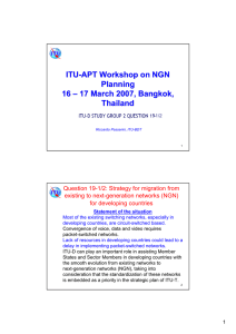 ITU - APT Workshop on NGN Planning