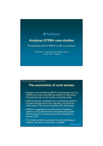 Analysys STEM case studies The economics of rural access ®
