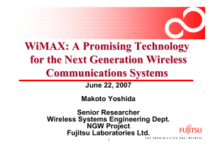 WiMAX : A Promising Technology for the Next Generation Wireless Communications Systems