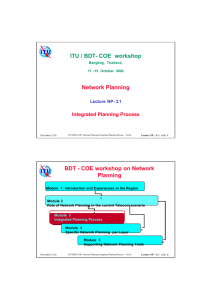 ITU / BDT - COE workshop
