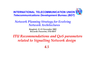 ITU Recommendations and QoS parameters related to