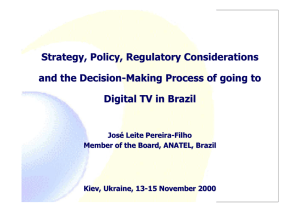 Strategy, Policy, Regulatory Considerations and the Decision - Making Process of going to
