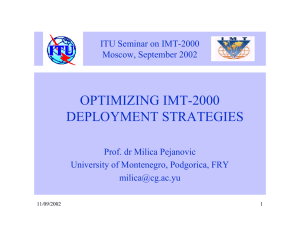 OPTIMIZING IMT-2000 DEPLOYMENT STRATEGIES