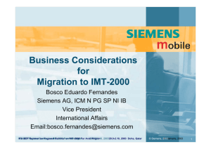 Business Considerations for Migration to IMT-2000