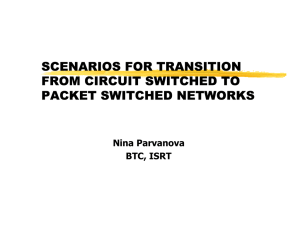 SCENARIOS FOR TRANSITION FROM CIRCUIT SWITCHED TO PACKET SWITCHED NETWORKS Nina Parvanova