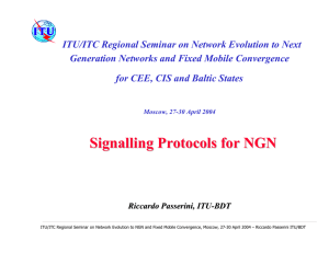 ITU/ITC Regional Seminar on Network Evolution to Next
