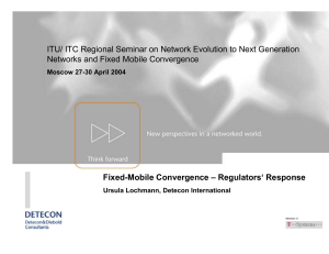 ITU/ ITC Regional Seminar on Network Evolution to Next Generation