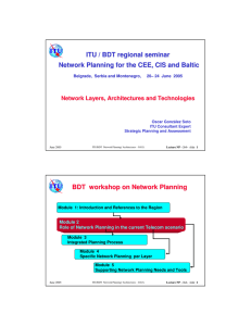 ITU / BDT regional seminar Network Layers