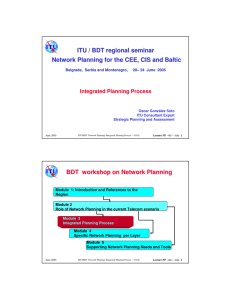 ITU / BDT regional seminar Integrated Planning