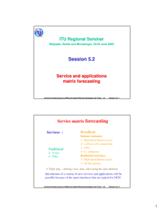 Session 5.2 forecasting ITU