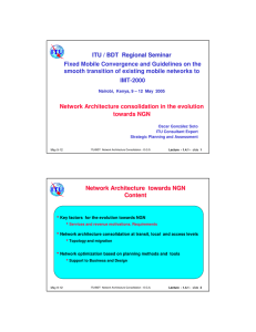 ITU / BDT Regional Seminar Fixed Mobile Convergence and Guidelines on the