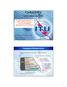 Global BWA Activities in ITU